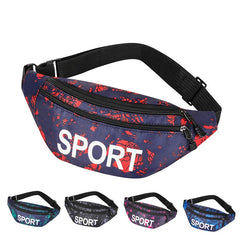 Sports Print Waist Pack Shoulder Bag Crossbody Bag Couple Mode