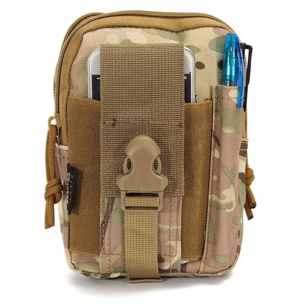Men Tactical Belt Molle Waist Pouch Waist Pack Military Camouflage Bag Packs