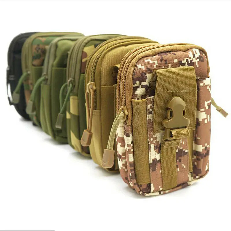 Men Tactical Belt Molle Waist Pouch Waist Pack Military Camouflage Bag Packs