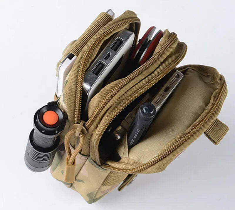 Men Tactical Belt Molle Waist Pouch Waist Pack Military Camouflage Bag Packs
