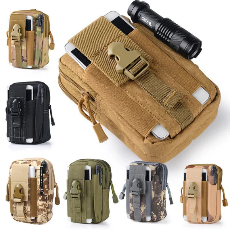 Men Tactical Molle Pouch Belt Waist Pack Bag Military Waist Pack