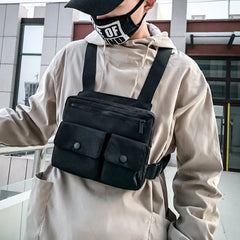 Men Tactical Vest Waist Bag Hip-hop Chest Rig Bag for Men