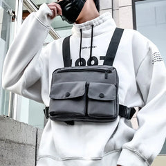 Men Tactical Vest Waist Bag Hip-hop Chest Rig Bag for Men
