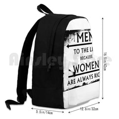 Outdoor Hiking Backpack Waterproof Camping Travel Funny Men Womens Right