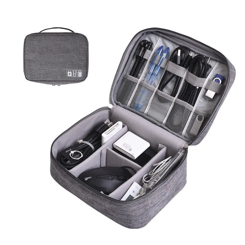 Men Travel Cable Storage Digital Bag Gadget Organizer Waterproof Pouch