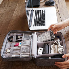 Men Travel Cable Storage Digital Bag Gadget Organizer Waterproof Pouch