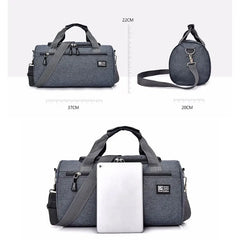 Men Travel Sport Bags Light Luggage Business Cylinder Handbag Women