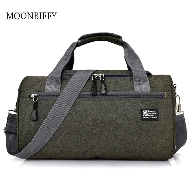 Men Travel Sport Bags Light Luggage Business Cylinder Handbag Women