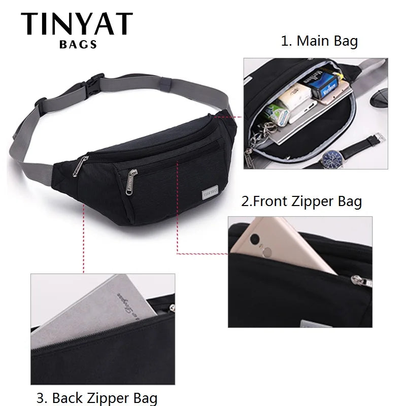 Canvas Men Waist Bag Pouch Fanny Pack
