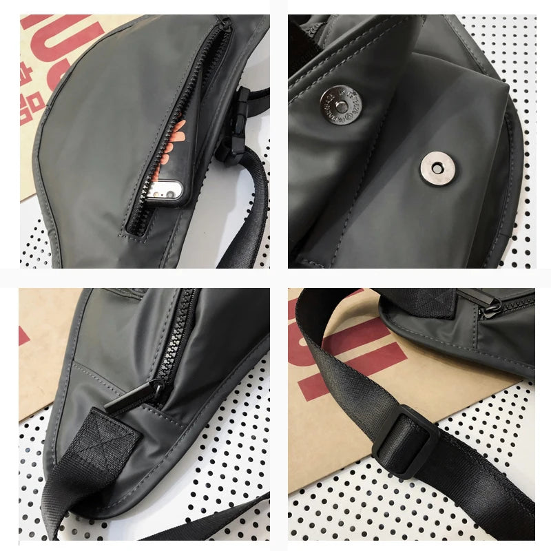 Men Waist Bag Pack Functional Money Phone Belt Bag