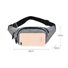 Men Waist Bag Large Phone Belt Pouch Canvas Travel Motorcycle Fanny Bag