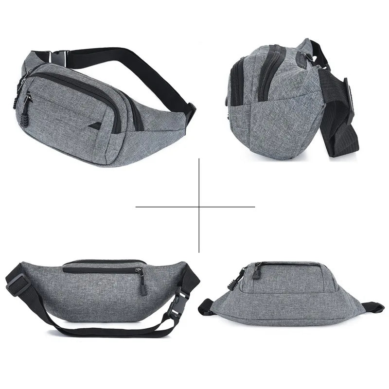 Men Waist Bag Pack Large Phone Belt Bag Pouch