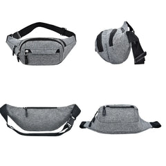 Men Waist Bag Large Phone Belt Pouch Canvas Travel Motorcycle Fanny Bag