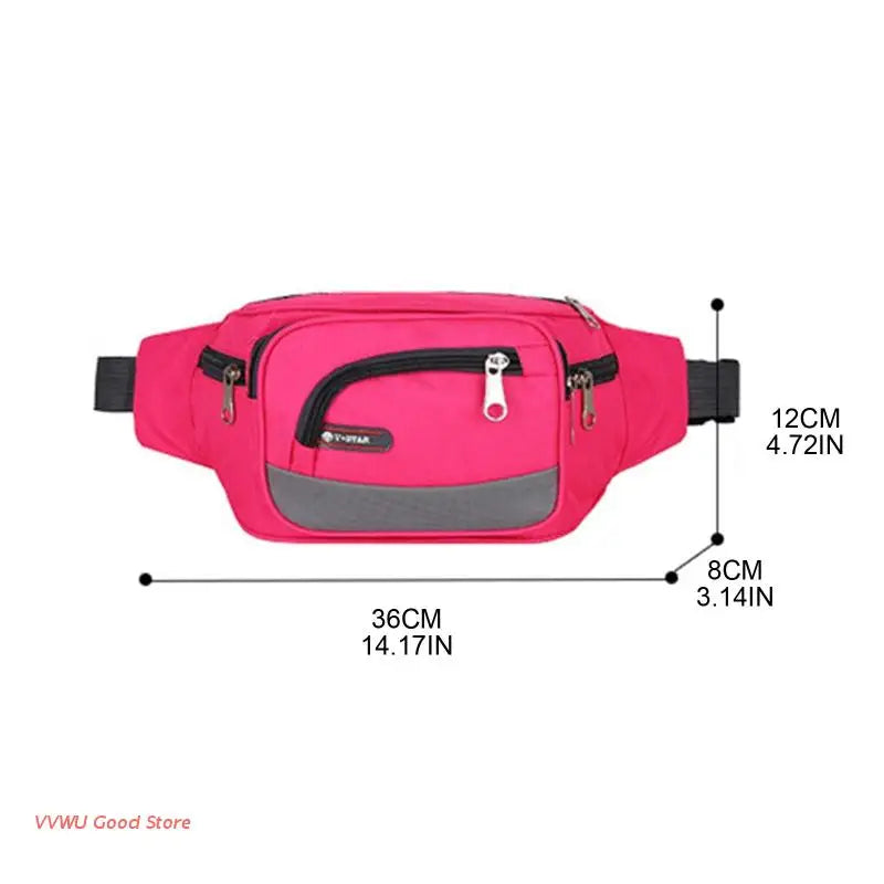 Men Waist Bag Pack Large Phone Belt Bags Pouch Women Nylon