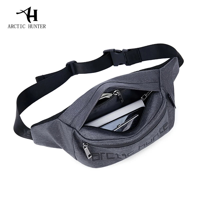 Canvas Waist Bag Travel Pack Phone Pouch Men Women Casual Crossbody Hip Bag