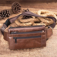 Men Waist Bag Pack Travel Purse Casual Leather Belt Bags Hip Bags