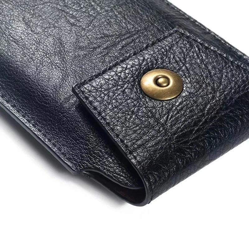 Men Waist Bag Phone Bags Pu Leather Fanny Classic Texture Creative Delicate