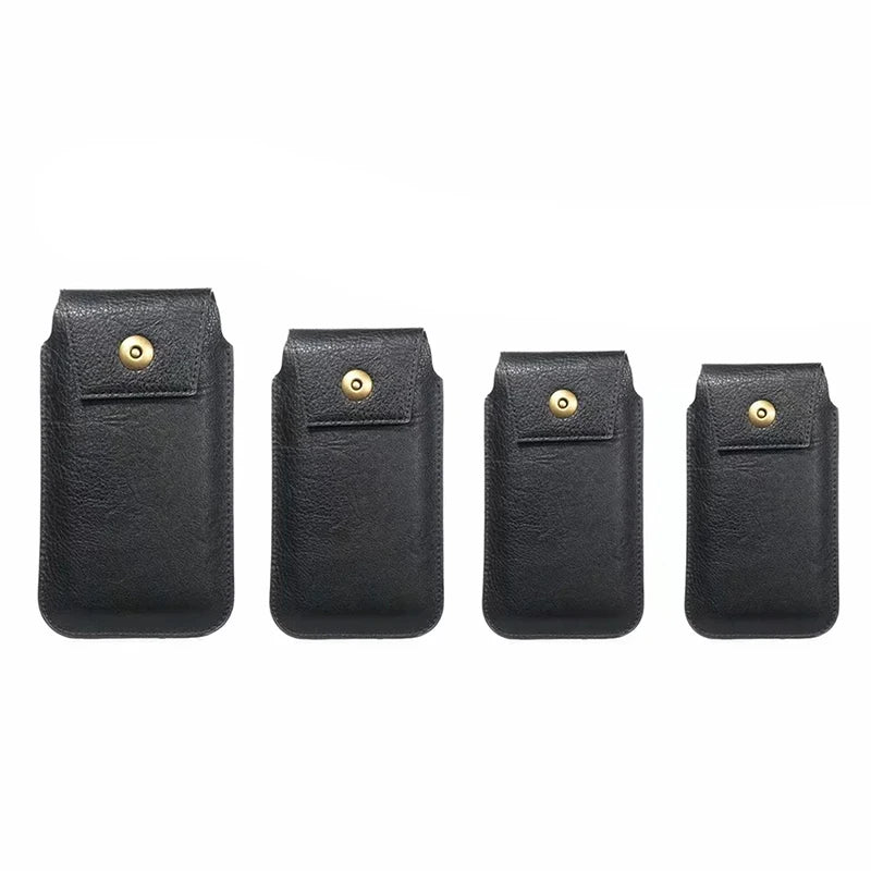 Men Waist Bag Phone Bags Pu Leather Fanny Classic Texture Creative Delicate