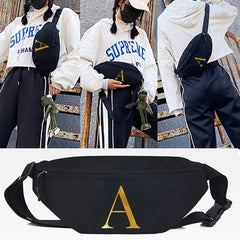 Letter I Print Waist Bag Crossbody Shoulder Travel Purse Pouch