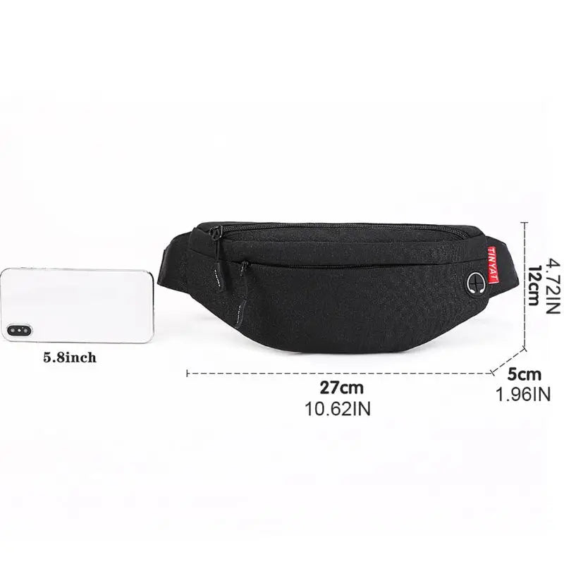 Men Waist Fanny Pack Belt Shoulder Bag Travel Hip Bum Crossbody Purse