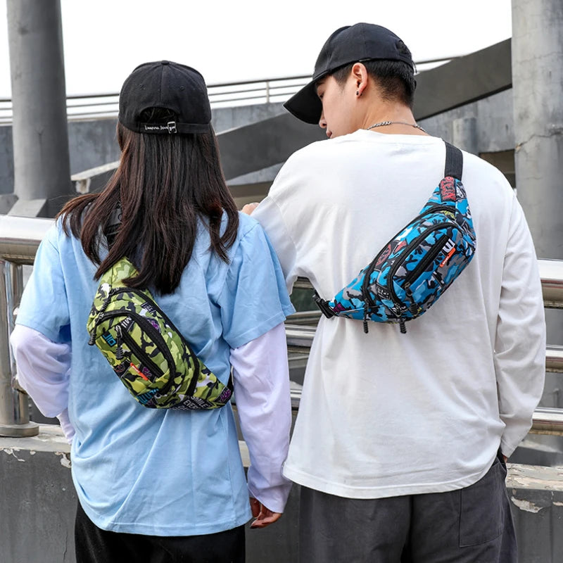 Men Waist Pack Chest Bag Casual Fanny Pack Phone Pouch Sports Belt Bag