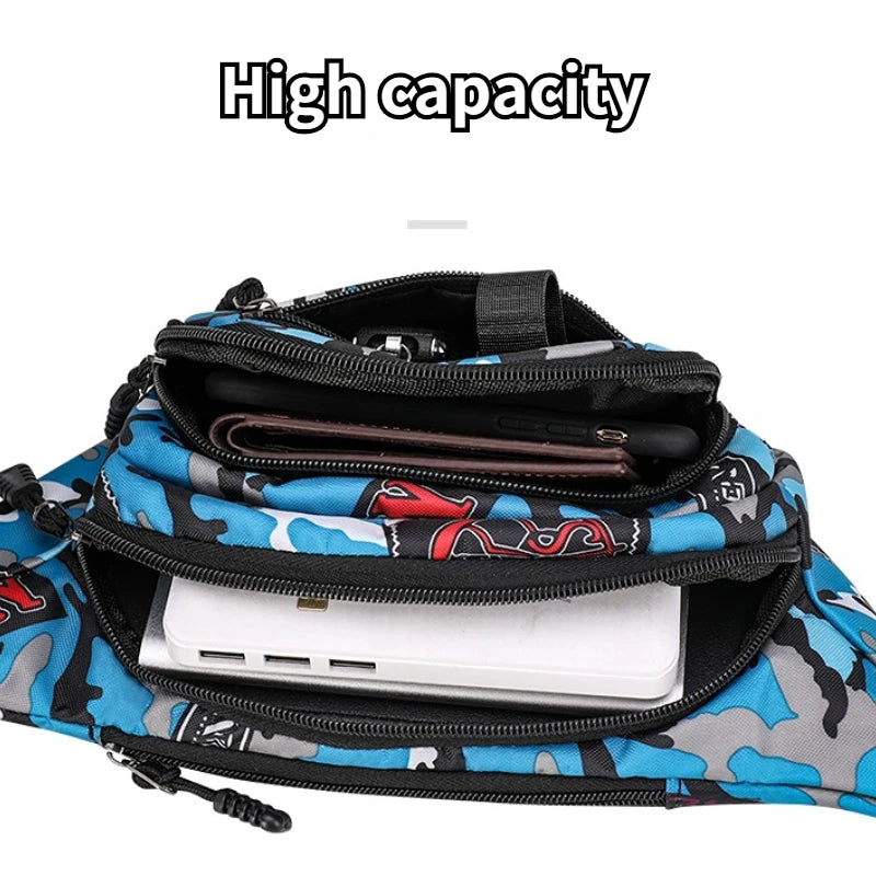 Men Waist Pack Chest Bag Casual Fanny Pack Phone Pouch Sports Belt Bag