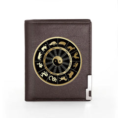 Men Wallet Leather 12 Animal Print Billfold Slim Card Holder Money Bag
