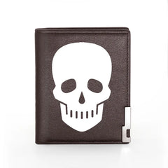 Punk Skull Leather Men's Wallet Billfold Credit Card Holder Money Bag