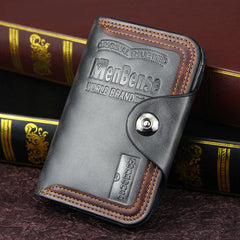 Men Wallet Magnetic Snap Clutch Bag Leather Carteira Purse