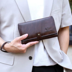 Men Wallet Clutch Bag Cartera Homme Business Long Zipper Coin Purse