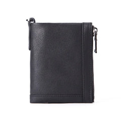 Oil Wax Cowhide Leather Men Wallet Coin Purse Clutch Hasp Retro Short Wallet