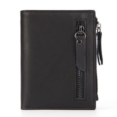 Men Wallet Oil Wax Cowhide Leather Wallets Coin Purse Clutch