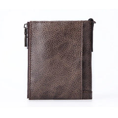 Oil Wax Cowhide Leather Men Wallet Coin Purse Clutch Hasp Retro Short Wallet