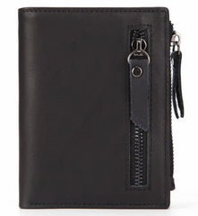 Men Wallet Oil Wax Cowhide Leather Wallets Coin Purse Clutch