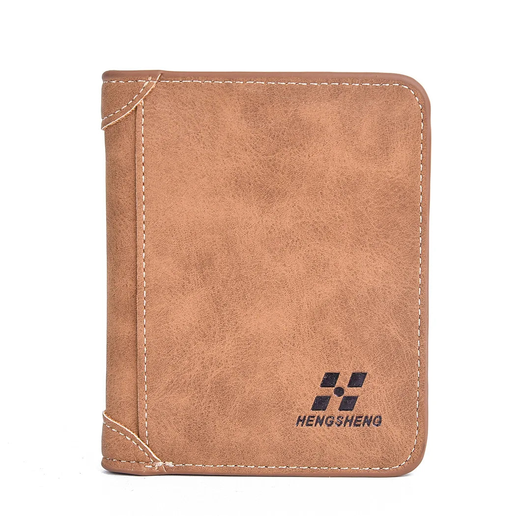 Retro Frosted Leather Men's Short Wallet Multi-Card Youth Wallet