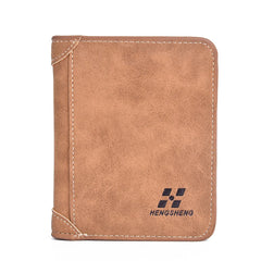 Retro Frosted Leather Men's Short Wallet Multi-Card Youth Wallet