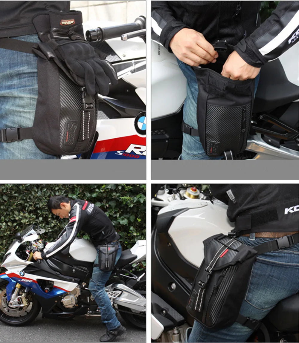 Men Waterproof Drop Waist Leg Bag Thigh Belt Hip Bum Motorcycle