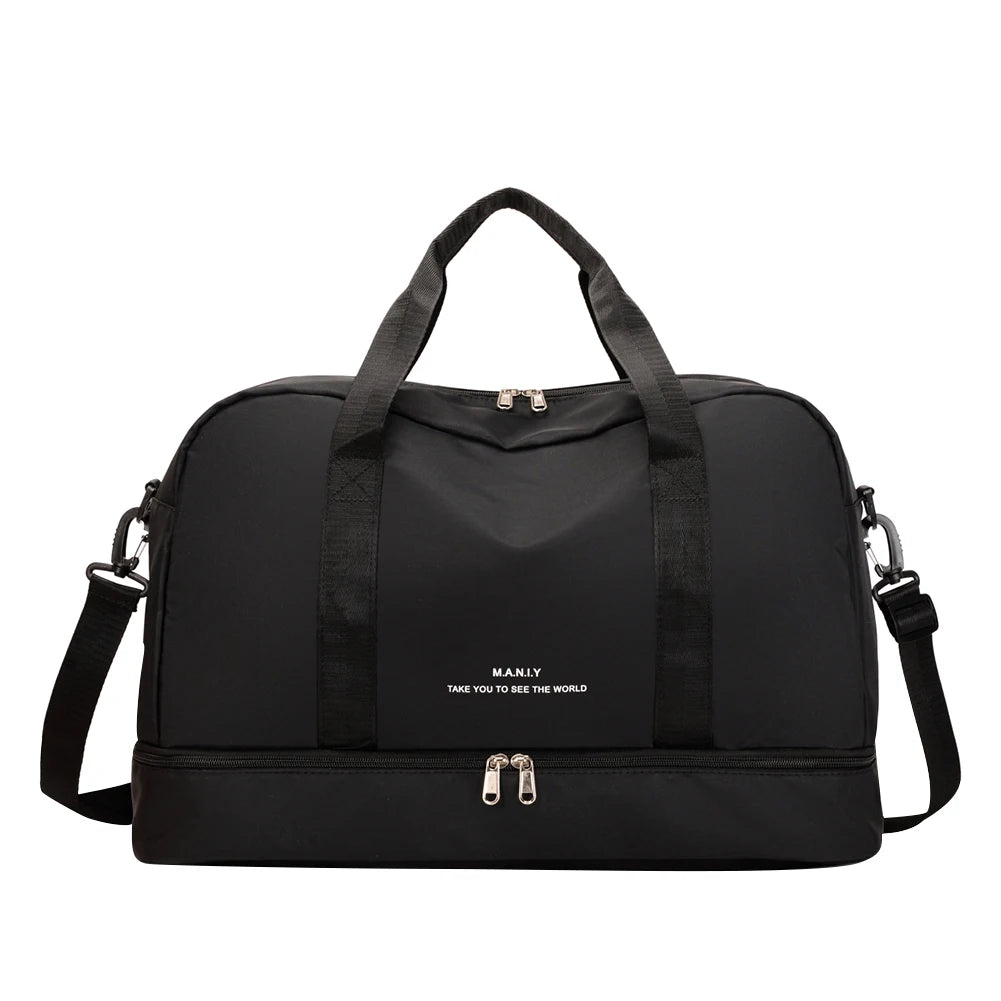 Men Women Crossbody Sport Bag Wet Dry Separation Duffel Bag Waterproof