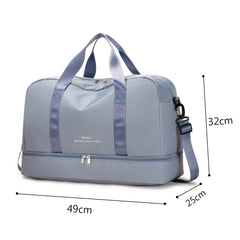 Men Women Crossbody Sport Bag Wet Dry Separation Duffel Bag Waterproof
