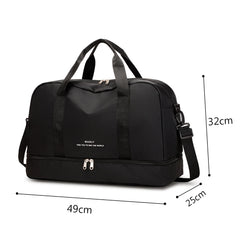 Men Women Crossbody Sport Bag Dry Wet Separation Travel Duffel Bag