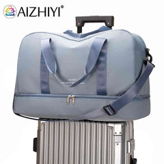 Men Women Crossbody Sport Bag Dry Wet Separation Travel Duffel Bag