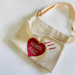 Men Women Heart Canvas Bag