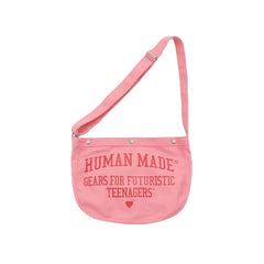 HUMAN Pink Shoulder Messenger Love Canvas Casual Bag