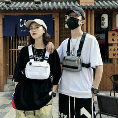 Men Women Chest Bag Hip Hop Streetwear Waist Bag Tactical Chest Bags