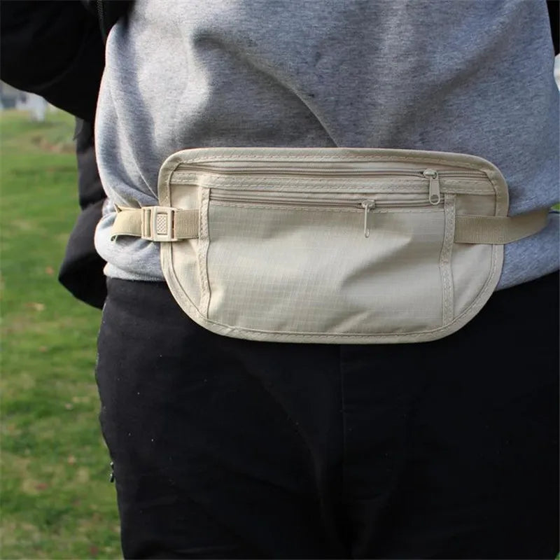 Invisible Travel Waist Pack Money Belt Bag