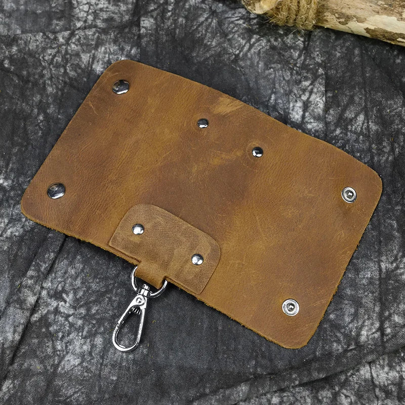 Leather Keycase Key Holder Crazy Horse Leather Wallets For Keys