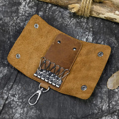 Leather Keycase Key Holder Crazy Horse Leather Wallets For Keys