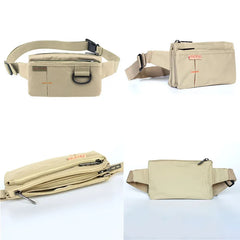 Men Women Nylon 4 Pockets Waterproof Waist Packs Wear Resistant Fanny Pack