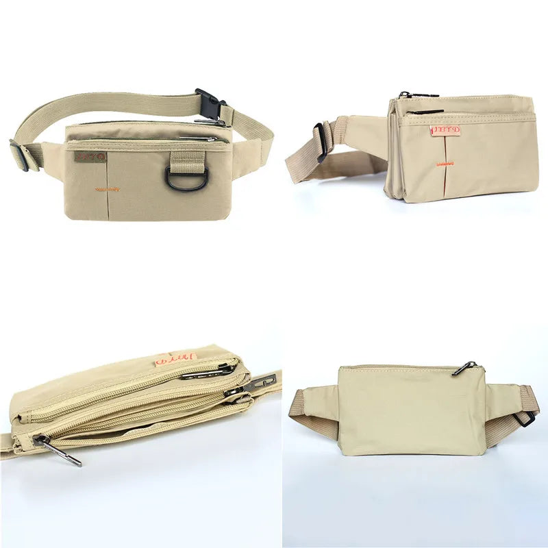 Nylon Waterproof Waist Packs Fanny Pack for Men Women
