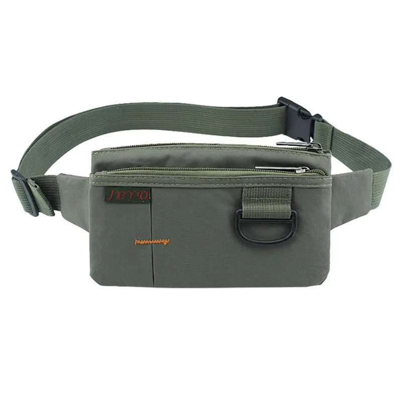 Men Women Nylon 4 Pockets Waterproof Waist Packs Wear Resistant Fanny Pack